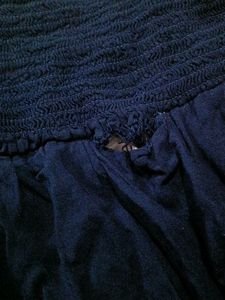 Dark Blue And White Dress
