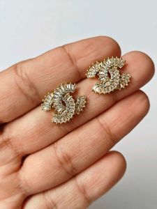 Designer CC Stud Earrings