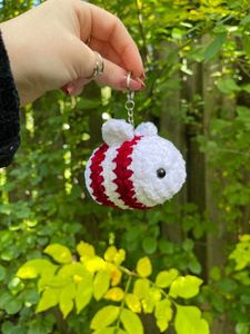 Crocheted Bee Keychain