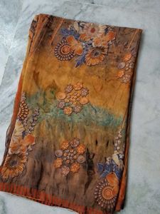 Floral Print Chiffon Saree with blouse
