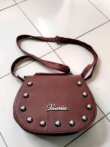 Brown 'Victoria' Crossbody Bag