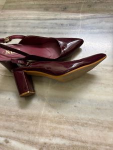 Chic Burgundy Patent Slingbacks