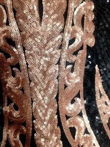 Elegant Black &amp; Gold Cocktail Gown