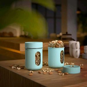 Set of 2 Food &amp; Nut Storage Containers