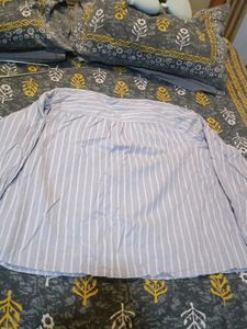 Striped Button-Down Blouse