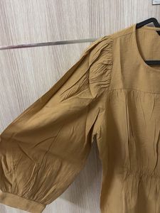 Women's Brown Textured Top