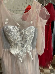 Elegant Tulle &amp; Lace Gown midi❤️🎀