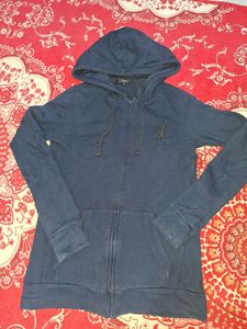 Navy Blue Zip-Up Hoodie