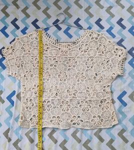 Floral Knit Lace Crop Top