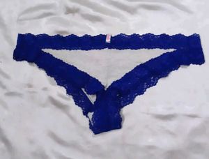 Women's Blue Lace Trim Briefs