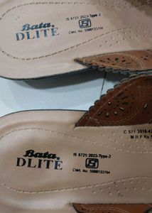 Bata DLITE Brown Cutout Sandals