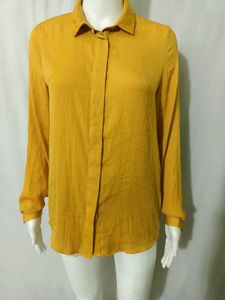 Mustard Yellow Button-Up Shirt Fised aprice
