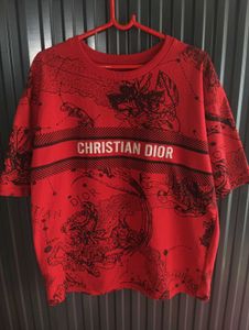 Christian Dior Red Graphic T-Shirt