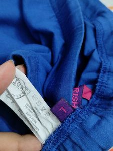Blue Cotton Leggings