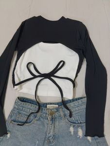 Black Backless Top