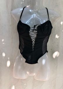 Lace-Up Corset Style Cami Top