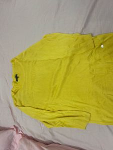Allen sollyBright Yellow Knit Sweater
