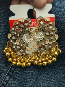 Peacock Jhumka Earrings