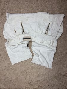 White Cargo Pants