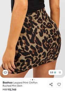 Wild Print Mini Skirt