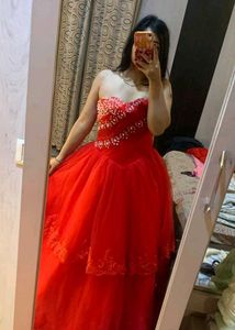 Stunning Red Embellished Gown