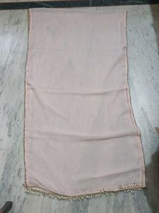 Elegant Pink Dupatta with Beadwork