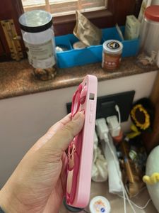 iPhone 14 Cute Pink Bear Phone Case
