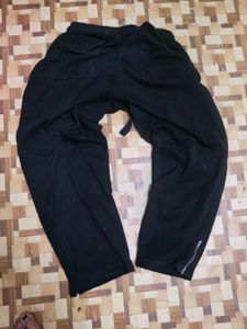 Stylish Black Zipper Cuff Pants