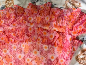 Pink Floral Mini Dress