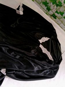 Satin Lace Trim Night dress