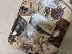 UpVintage Parisian Postcard Collage Long Wallet /