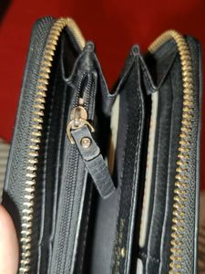 Kate Spade Black Embossed Floral Wallet