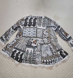 Bohemian Patchwork Tunic Top