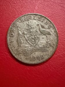 one shilling 1936 silver Australia
