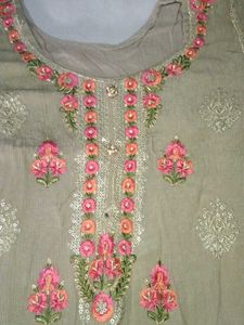 Embroidered Kurta with dupatta