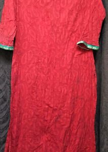 Red Kurti with Embellishments beautiful look