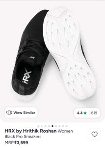 HRX by Hrithik Roshan Black Pro Sneakers