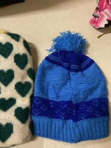 2 woollen caps