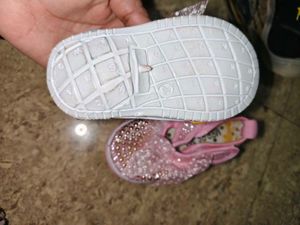 Sparkly Pink Baby Shoes with Bow