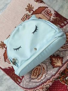 Cute Light Blue Cosmetic Pouch