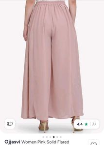 Elegant Pink Flared Palazzos