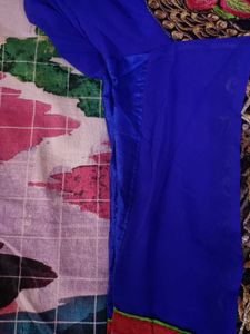 Vibrant Blue Embroidered Kurta bust 36, west 34,le