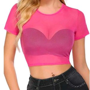 Sheer Mesh Crop Top