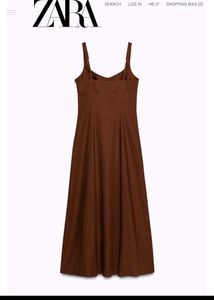 Zara linen blend midi dress