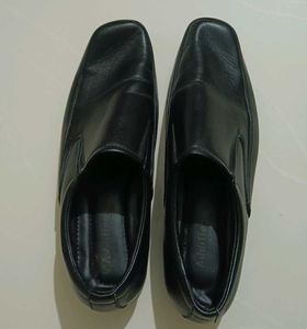Classic Black Leather Loafer Shoes