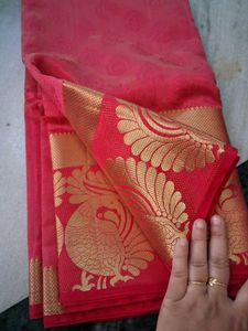 Kanjeevaram Silk Saree with Peacock Motifs