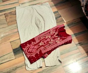 Elegant Jaipuri Kurta With Pant For Girls And Wome