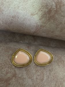 Elegant Peach Drop Earrings