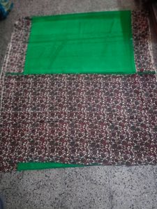 Satin Green Saree
