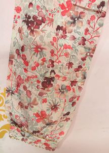 Floral Print Kurta Set with Embellished Neckline